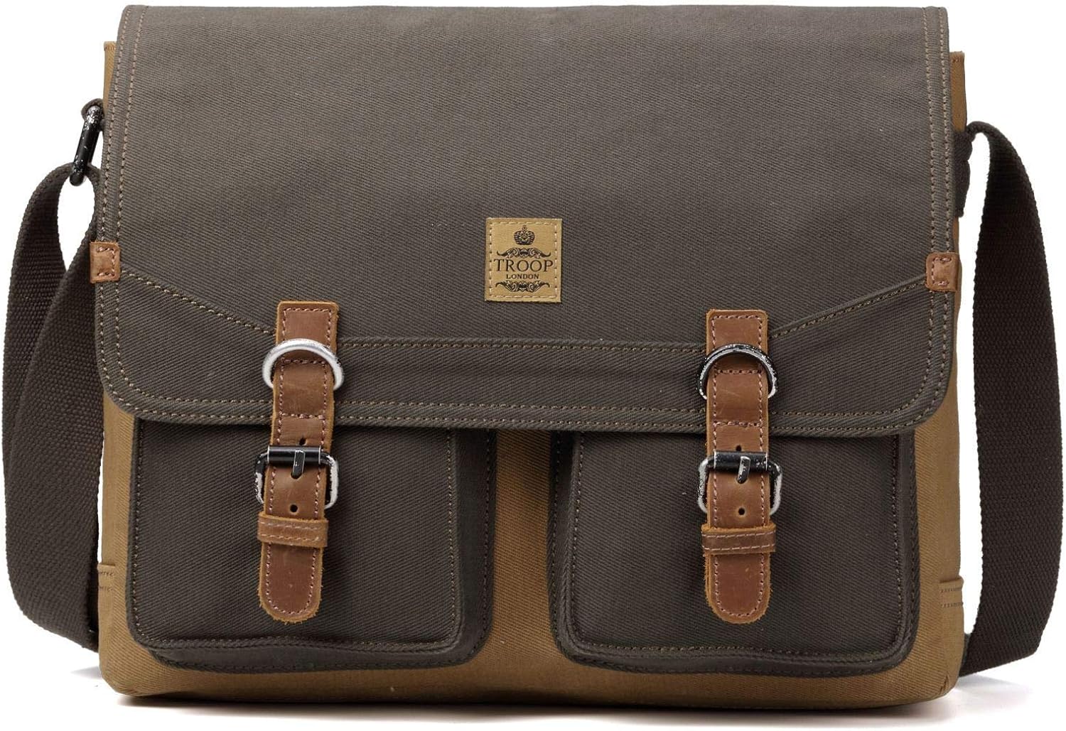 TRP0418 Troop London Heritage Canvas Messenger Bag, Canvas