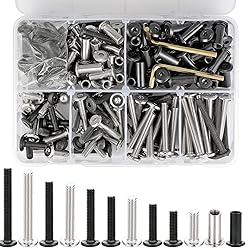 Xrfoiniu 100 Set Mixed Sizes Furniture Bolts - Bulk