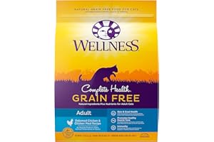 Wellness Natural Pet Food Complete Health Natural Grain Free Deboned Chicken & Chicken Meal Dry Cat Food, 11.5 Pound Bag