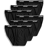 Jockey Elance String Bikini- 6 Pack - 100% Cotton Underwear for Men