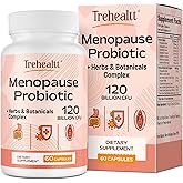 Menopause supplements for women, 120 Billion CFU Probiotic, 13-in-1 Herbs & Botanicals Complex, for Hormone Menopause, Hot Flashes, Night Sweats, Mood Swings, Sleep Disturbances, Vegan, 60 Capsules