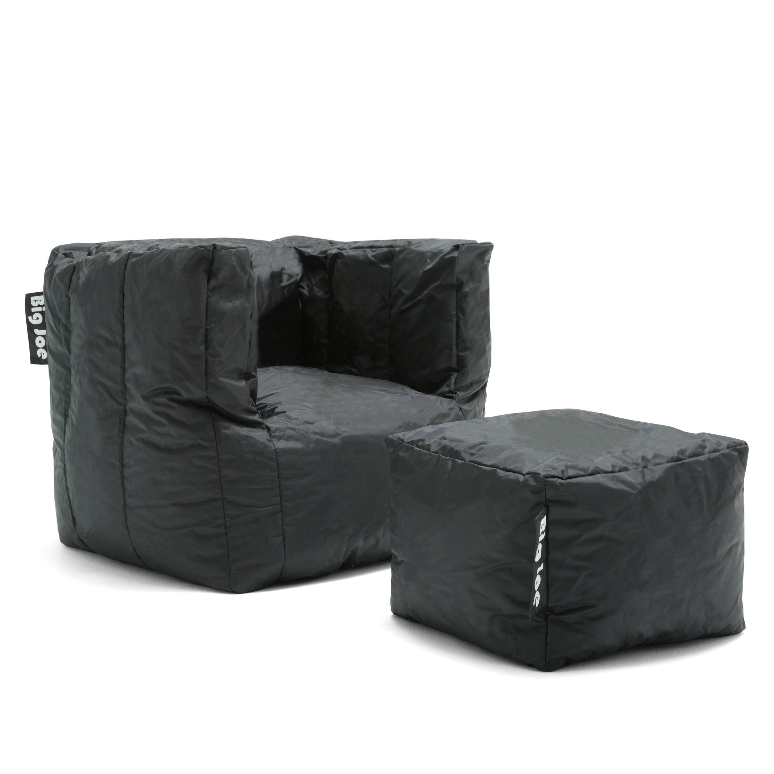 Big Joe Cube Stretch Limo Smartmax with Ottoman, Black