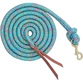 Weaver Equine 10' Horse Cowboy Lead Rope with Brass Snap | Cowboy Rope, Brass-Plated Snap, Comfortable Grip, Reliable Control and Daily Horse Handling