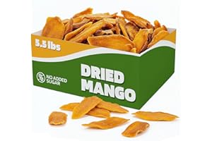 SWEET DREAMS Fruitcraft Dried Mango No Sugar Added 5.5lbs | Pure, Fresh Mango Chunks Flavor in Bulk | All-Natural Dried Mangoes for Snacking, Baking, and More | Premium Dry Fruit Mango Slices