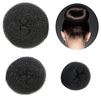 Buy Ritzkart Set Of 3 Donut Hair Bun Makers Black 1 Small 1