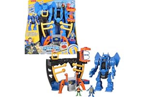 Fisher-Price Imaginext DC Super Friends Batman Toy, Robo Command Center Playset & Figures, Detachable 10-inch Robot for Kids Ages 3+ Years
