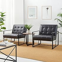 Amazon.com: Glitzhome 2 Set Mid Century Black Accent