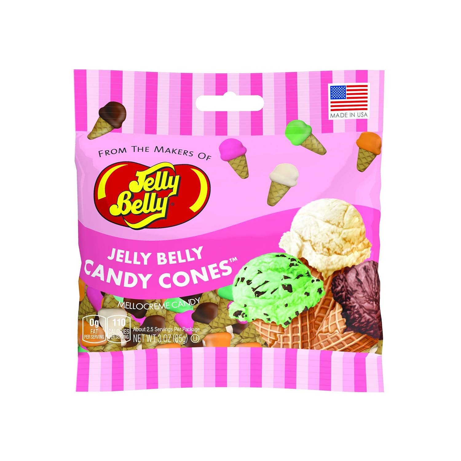 Jelly Belly Ice Cream Candy Cones, Mellocreme Candies in 5