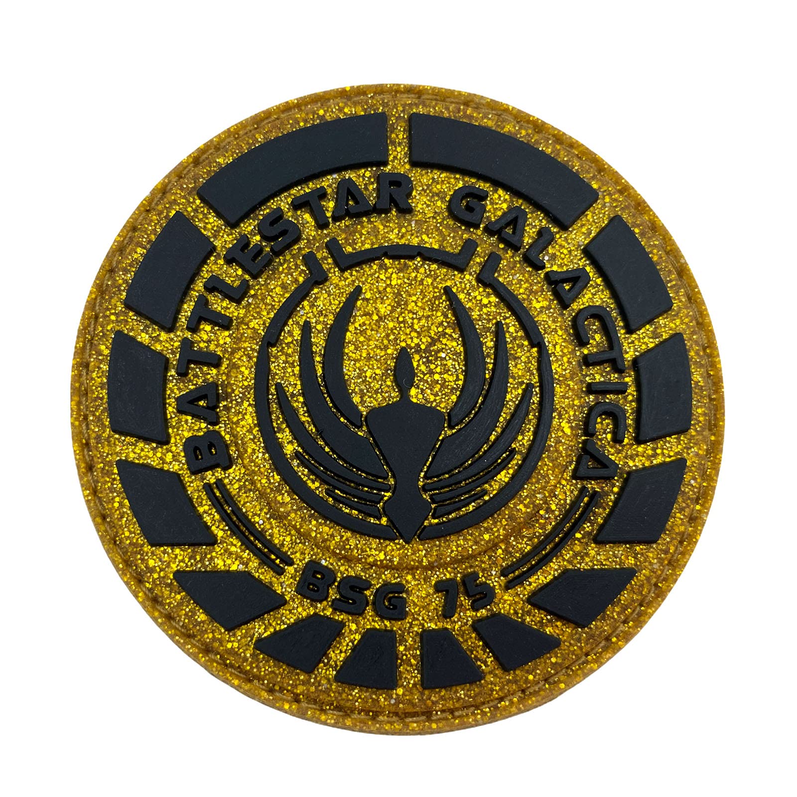 Battlestar Galactica BSG 75 Officer Gold Black PVC Airsoft Cosplay Patch