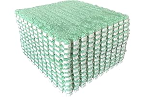 easycustomerlee 12pcs Tiled Puzzle Play Mats Interlocking Shaggy Soft EVA Foam Mats Protective Floor for Children Kids Room Home Parlor Bedroom(MintGreen)