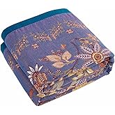 XIBLC Boho Blanket, 100% Cotton Farmhouse Decorative Throw Blanket, 50"x60" Reversible Bohemian Throw Blanket, Purple All Season Muslin Breathable Woven Blankets Quilt