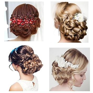 Barsdar Hair Bun Tray Hair Piece Stretch Hair Comb Clip In For
