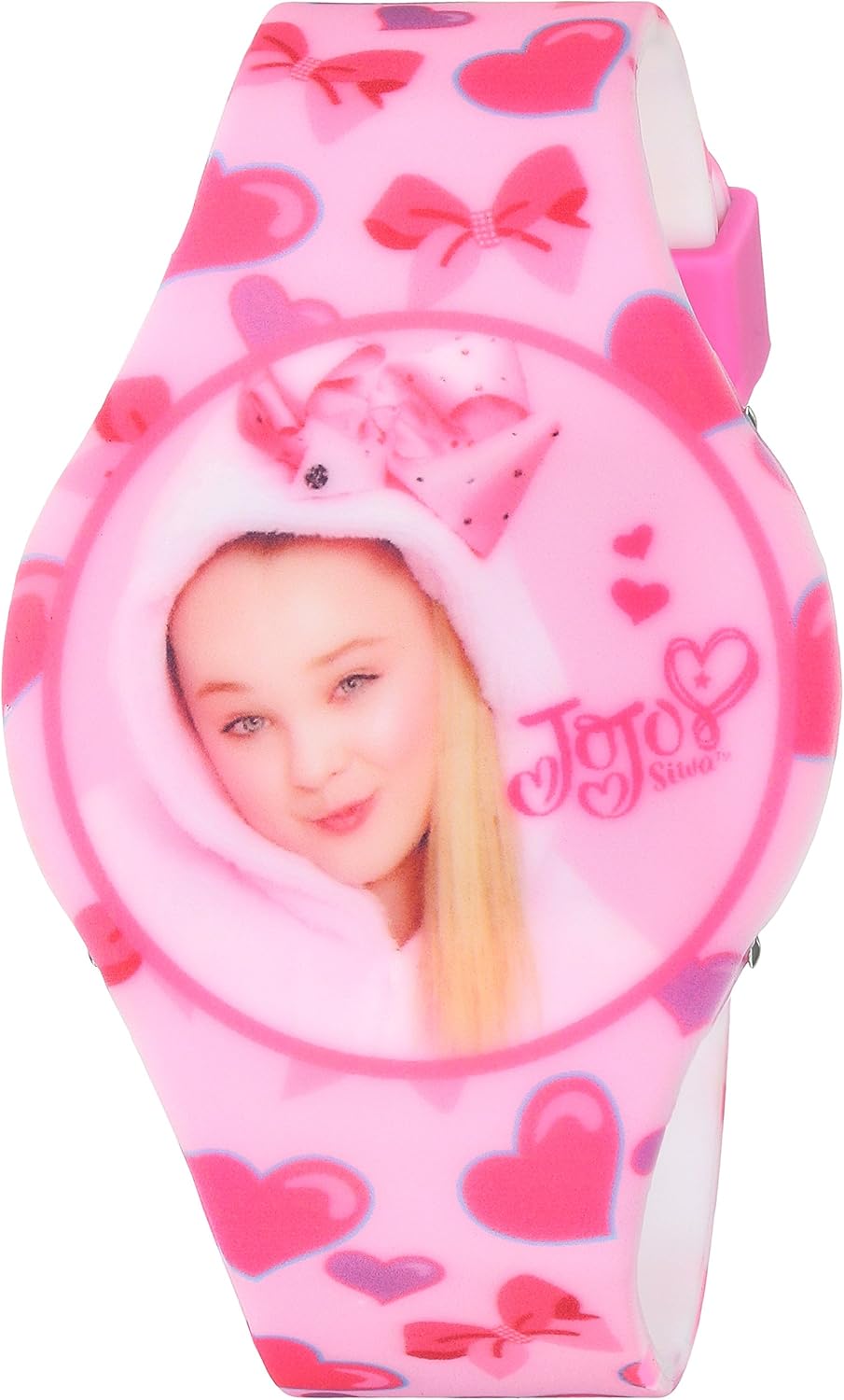 Nickelodeon Girls' Quartz Watch with Rubber Strap, Pink, 25 (Model: JOJ4011)