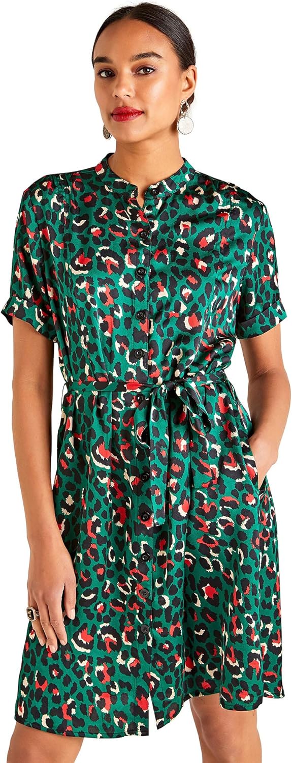 green leopard print dress uk