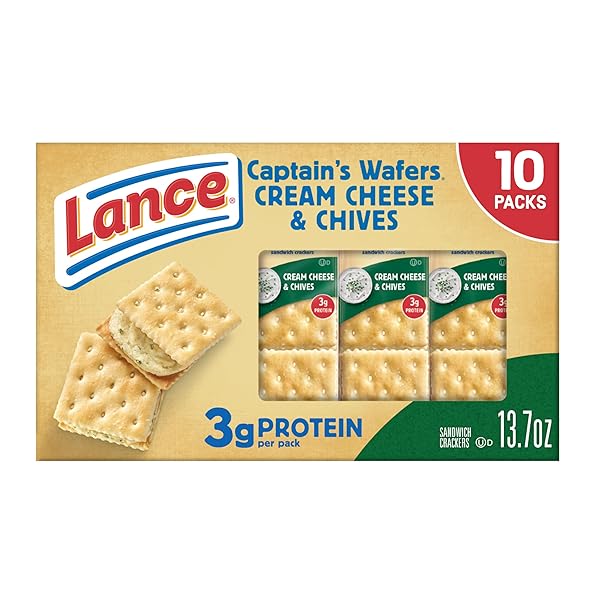 LANCE SANDWICH CRACKERS, CAPTAIN’S WAFERS CREAM CHEESE AND...