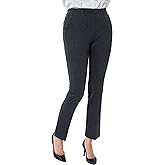 Marycrafts Women's Pull On Stretch Yoga Straight Dress Work Pants 29" /31"/33"