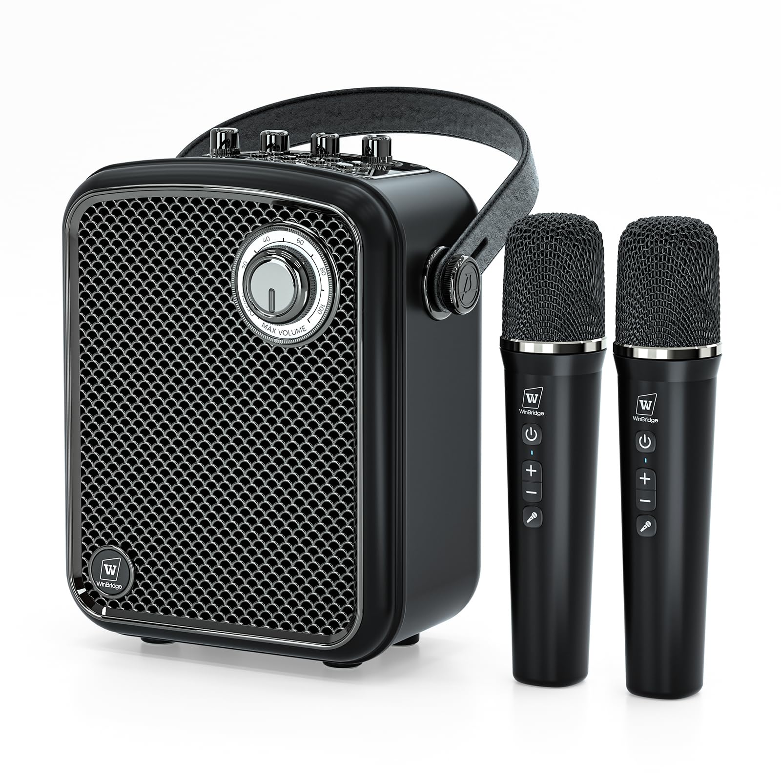 Photo 1 of Voice Amplifier with 2 Wireless Microphones, 70W Portable Bluetooth Speaker with Mic, Small PA Speaker System, Karaoke Machine for Teachers, Public Speaking, Events, Singing - S100 Pro