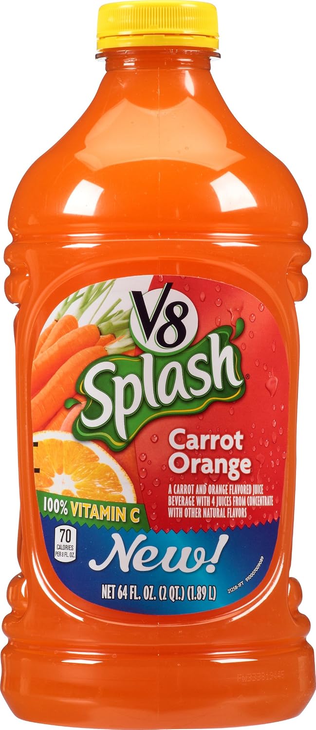 Amazon.com : V8 Splash, Carrot Orange, 64 Ounce : Grocery & Gourmet Food