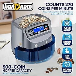 Coin Counter Machine, Electric Coin Sorter Sort 270