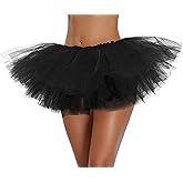 Women's, Teen, Adult Classic Elastic 3, 4, 5 Layered Tulle Tutu Skirt