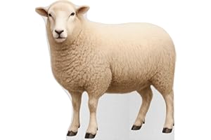 AMAZING ITEMS Sheep Life Size Standee - 3FT Freestanding Coroplast Cutout | Farm Animal Standup Photo Booths, Jungle Party, Birthday & Halloween Decorations