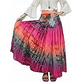 Agan Traders 2026 Long Skirts for Women - Bohemian Tie-dye High Waistband Maxi Skirt - A Line Flared Women's Skirts