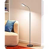 EDISHINE LED Floor Lamp, 1300LM Super Bright Reading Floor Lamps for Living Room, Dimmable 4 Color Temperature Standing Lamp, Remote & Touch Control, Adjustable Gooseneck Lamp for Bedroom Office Black