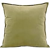 Huavilla Christmas Pack of 2, Decorative Velvet Throw Pillow Covers Soft Accent Cushion Case Farmhouse Neutral Pillowcase for Couch Sofa Bedroom Living Room Home Decor 18 x 18 Inch (Green)