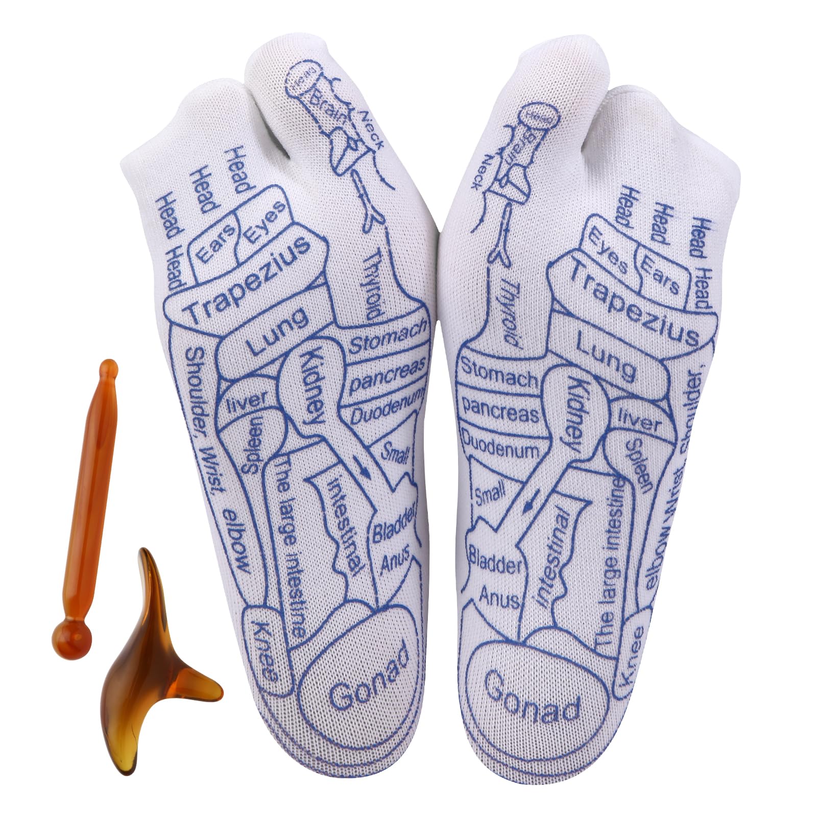 Photo 1 of UVHJW Foot Reflexology Sock Set with Massage Tool, Acupressure Reflexology Socks Relief Body Stress & Aches, Feet Acupuncture Point Massage Pen Trigger Health & Wellness Messager Socks