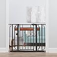 Regalo Home Accents Extra Wide Walk Thru Baby Gate, Includes Décor Hardwood, 4-Inch Extension Kit, 4-Inch Extension Kit, 4 Pa