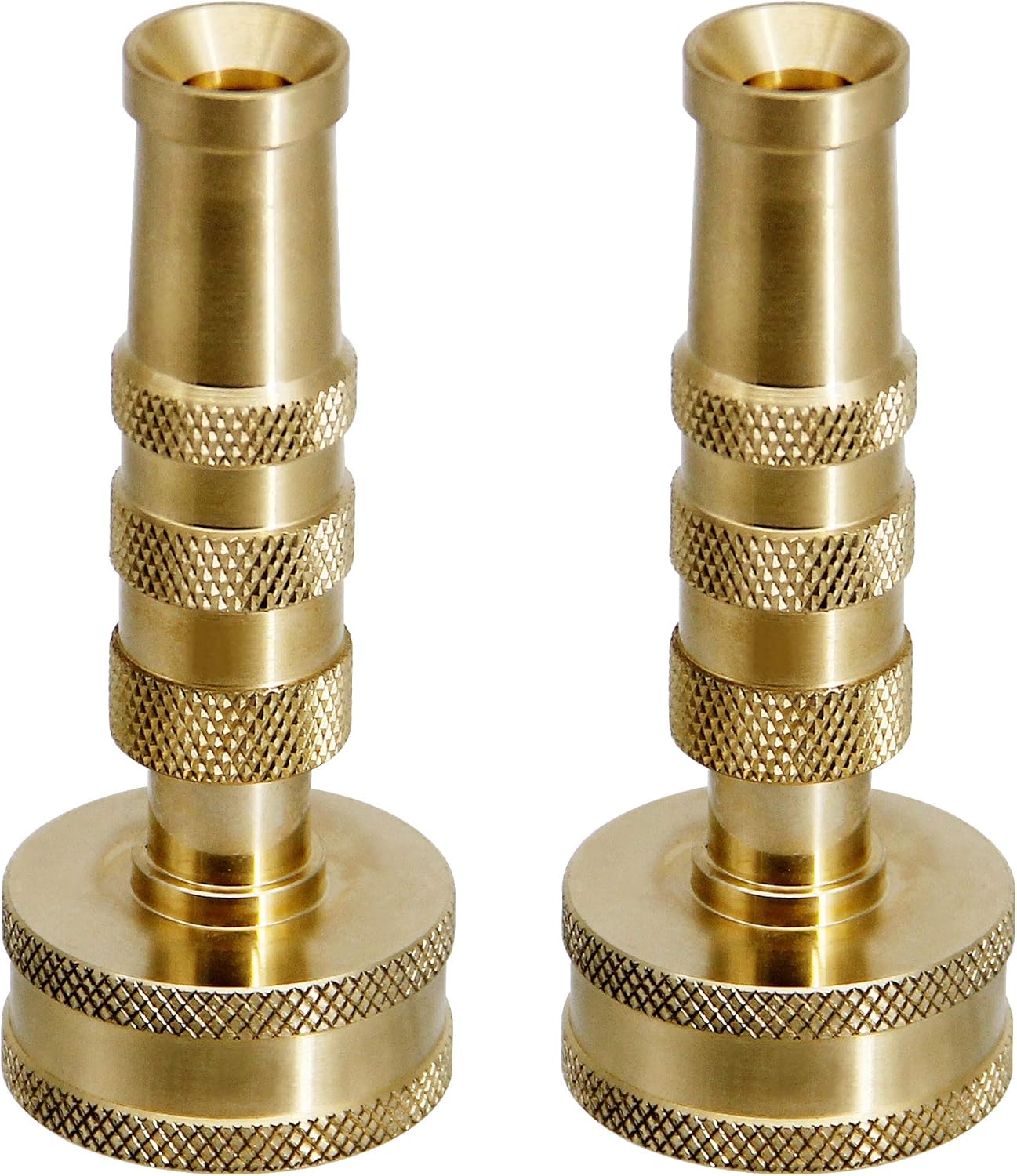 ATDAWN Brass Hose Nozzle, Heavy-Duty Brass Adjustable Twist Hose Nozzle, 2 Pack (3") : Garden & Outdoor