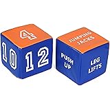 Special Supplies Fitness Dice Soft Plush (2-Pack) Rolling Exercise Cubes - Get Fit, Have Fun, Improve Strength and Cardio - Home, Gym Class, Indoor & Outdoor Use - Kids, Adults