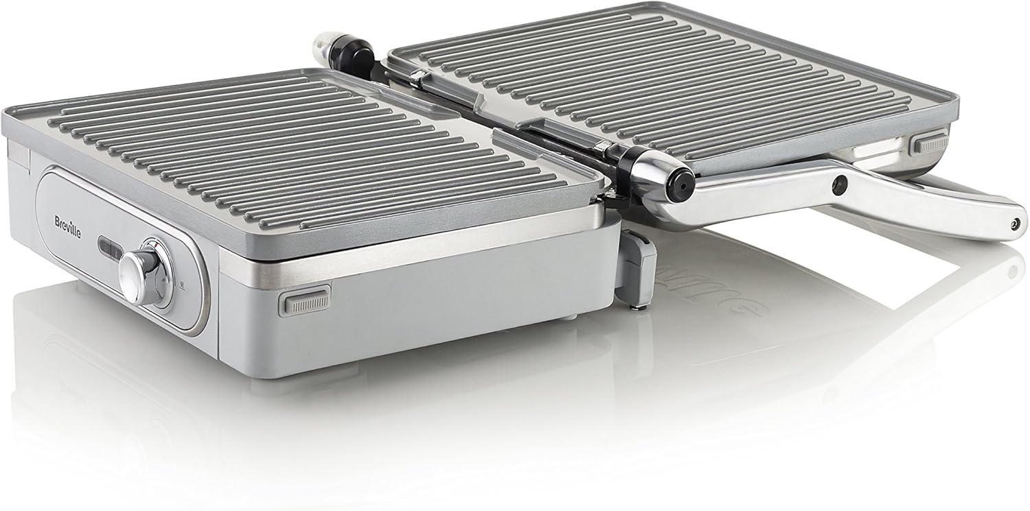 Breville VHG026 DuraCeramic Ultimate Electric Grill & Griddle, Silver