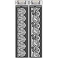 CrafTreat Reusable Lace Border Stencils for Painting on Wood, Canvas, Paper, Fabric, Floor, Wall and Tile - Lace Border1 and Lace Border2-2 Pcs - 3x12 Inch Each - DIY Art and Craft Stencils Borders