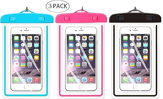 Universal Wasserdichte Schutzhülle, ibarbe Handy Dry Bag Pouch für iPhone 7 6S 6 Plus SE 5S 5 C 5, Galaxy S8 S7 S6 Edge, Note