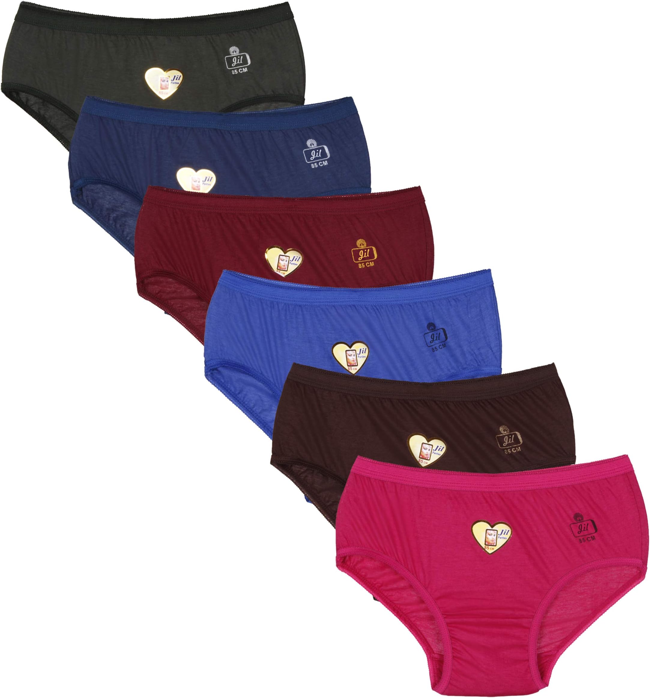 JIL X Women Cotton Multicolor Panty Cotton Briefs Underwear Combo Pack of 6