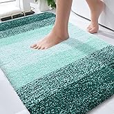 OLANLY Bathroom Rugs Mat 30x20, Extra Soft Absorbent Microfiber Bath Rugs, Rubber Backing, Quick Dry, Washable Bath Mats for Bathroom Floor, Tub and Shower, Home Decor Accessories, Blackish Green