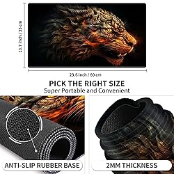 EDGFRTOIO Playmat 24" x 14" Game Mats Tabletop