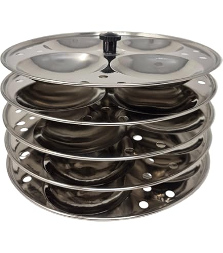 BishtHub Roestvrij staal Non Stick Idli Platen Idli Maker Stand Voor Snelkookpan 3 Plaat