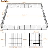 Yaheetech 32 Panel Dog Playpen 80cm Height Heavy Duty Pet Fence Garden Yard view 3
