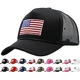 American Flag Trucker Hats for Men Women, 250th Anniversary Veterans Memorial Day Gifts, Snapback Mesh US Patriotic Ball Cap