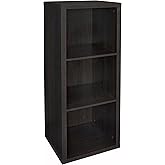 ClosetMaid 3 Cube Storage Shelf Organizer Bookshelf with Back Panel, Easy Assembly, Wood, Black Walnut