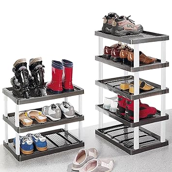 Kowedro 532030 Schuhregal 3 Ebenen (farblich sortiert)