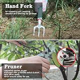 MQFORU Garden Tools Set 16 Pcs with Tote Green Flowers Ergonomic Handles view 4