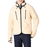 Amazon Essentials Mens Teddy Fleece Full-Zip Mock Neck Jacket with Chest Pockets