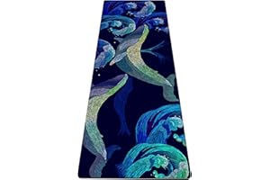 nuveti Yoga Mat Print Extra Thick TPE Non Slip Fitness Exercise Mat with Carrying Bag,72"x24" Extra Thick 6MM Exercise & Workout Mat for Yoga, Pilates Fitness and Floor Exercises