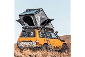 Topoak Rooftop Tent Hard Shell,Car SUV Jeep Tent Waterproof,Car Truck Bed Tent for Camping,Aluminium Alloy RTT Easy Setup,3 People Car Top Tent Black-Topoak Stellar