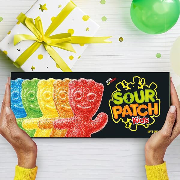 SOUR PATCH KIDS SOFT & CHEWY CANDY VARIETY PACK LARGE GIFT BOX, BULK CANDY, 8-3.5 OZ BOXES