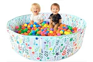 NUBUNI Ball Pit for Toddlers 47,2 in | Kids Ball Pit | Ball Pit for Baby Foldable Ball Pit | Ball Pits | Dog Ball Pit | Piscina de Pelotas para Bebes | Flowers Pit Ball | Balls NOT Included