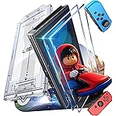 LISEN for Nintendo Switch 2017 Screen Protector [2025 Upgrade] (ANTI-GLARE & Auto Dust-Elimination) Screen Protector Switch Tempered Glass [Longest Durable] Full Coverage, 2 Pack